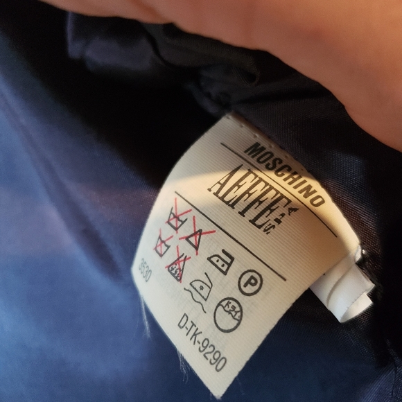 "Cheap and Chic" by Moschino Dbl-Breasted Navy Jacket 8ish - Picture 6 of 12